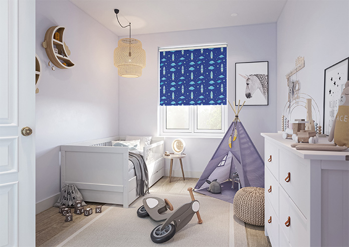 Blast Off, Blue Comet - Twist&Fit Roller Blind - Image 7